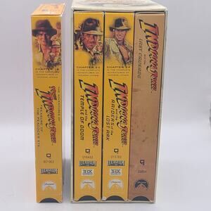 Vintage Indiana Jones vhs movies lot Of 4